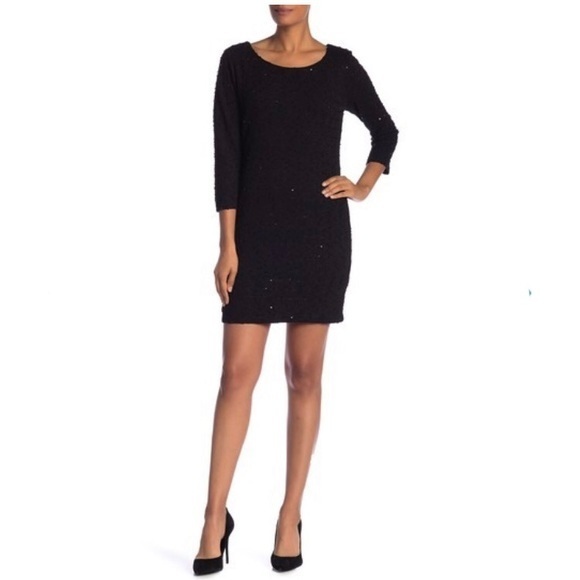 Black Papillon Bodycon Sweater Dress Sz Med, NWT - Picture 1 of 2